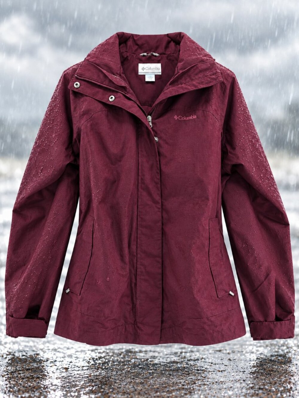 Columbia, Interchange Jacket Shell, Oversize, Deep Plum, Women's Size M